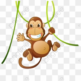 Jungle Animals Cartoon Png, Transparent Png - monkey png