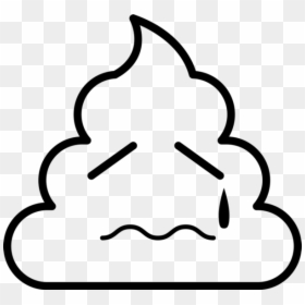 Poop Emoji Clipart Black And White, HD Png Download - crying emoji png