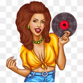 Disco Girl Png, Transparent Png - dj png