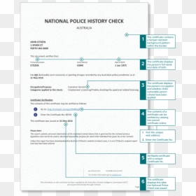 National Police Check Sample, HD Png Download - check png