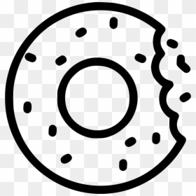 Black And White Doughnut Png, Transparent Png - donut png