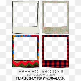 Printable Polaroid Picture Template, HD Png Download - polaroid frame png