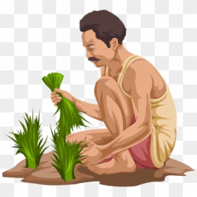 Indian Farmer Clipart, HD Png Download - anime girl sitting png