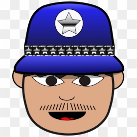 หัว คน การ์ตูน, HD Png Download - police man png