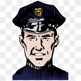 Polis Clipart Black And White, HD Png Download - police man png