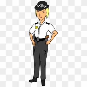 Police Woman Clipart Uk, HD Png Download - police man png