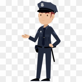 Animated Police Officer Transparent, HD Png Download - police man png