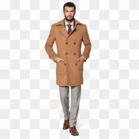 Trench Coat Over Suit, HD Png Download - business suit png