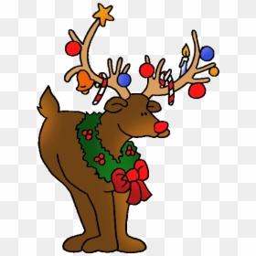 Deer Clip Art Christmas, HD Png Download - christmas deer png