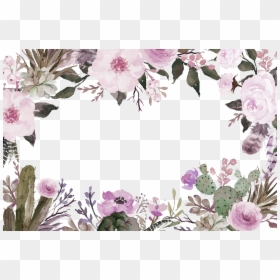 Transparent Watercolor Floral Border, HD Png Download - watercolor flower border png