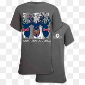 Southern Couture Cheer Shirt, HD Png Download - christmas deer png