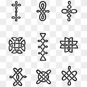 Celtic Knot Flourish Free, HD Png Download - celtic symbols png