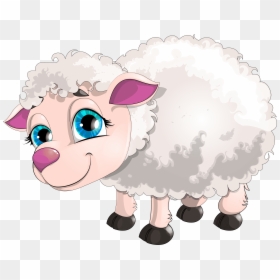 Cute White Sheep Clipart, HD Png Download - lamb clipart png