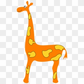 Orange Giraffe, HD Png Download - giraffe cartoon png