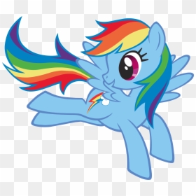 My Little Pony Unicorn Rainbow Dash, HD Png Download - flying unicorn png