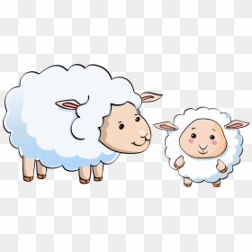 Sheep And Lamb Cartoon, HD Png Download - lamb clipart png