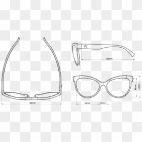 Line Art, HD Png Download - cat eye glasses png