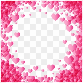 Pink Heart Frame Png, Transparent Png - glowing heart png