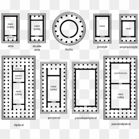 Greek Temple Plans, HD Png Download - greek columns png