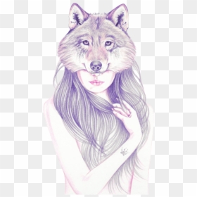 Wolf Drawings, HD Png Download - wolf drawing png