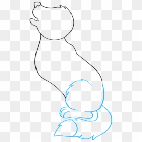 Draw A Baby Wolf, HD Png Download - wolf drawing png