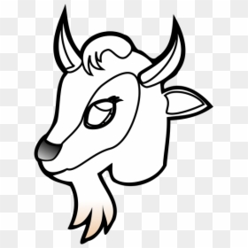 Head Of Goat Clipart, HD Png Download - goat clipart png