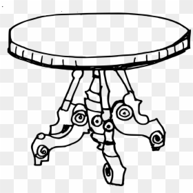 Antique Table Drawing, HD Png Download - table transparent png