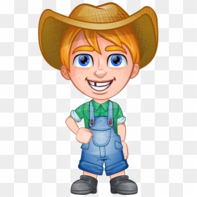 Little Farm Boy Clipart, HD Png Download - farmer hat png