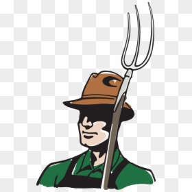Farmer Pitchfork Logo, HD Png Download - farmer hat png
