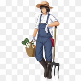 Farmer Anime Character, HD Png Download - farmer hat png