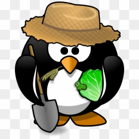 Happy Birthday Penguin Clip Art, HD Png Download - farmer hat png