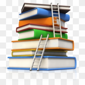 Climbing A Books Stack Template, HD Png Download - climbing ladder png