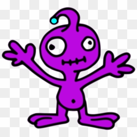 Purple Cartoon Alien Invader Svg Clip Arts - Purple Aliens Cartoon Cute, HD Png Download - cartoon alien png