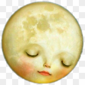 Transparent Moon Cartoon Png - Cartoon Moon Face, Png Download - moon cartoon png