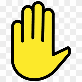 Raised Hand Emoji Clipart - Emoji, HD Png Download - raised hand png