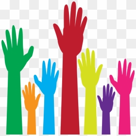 Hands Raised Sq - Illustration, HD Png Download - raised hand png