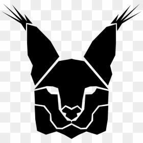 Lynx Lynx Head Silhouette, HD Png Download - vectores png negro