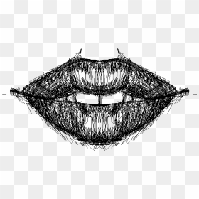 Lips Drawing Png, Transparent Png - creepy mouth png