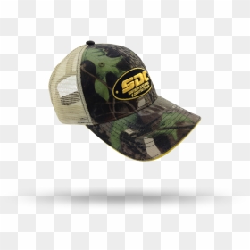 Camo 6-panel Mesh Military Cap With Sandwich Brim - Baseball Cap, HD Png Download - military hat png