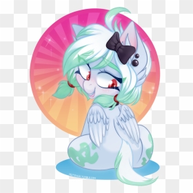 Zombie, Blushing, Bow, Cute, Ear Piercing, Female, - Cartoon, HD Png Download - cartoon zombie png