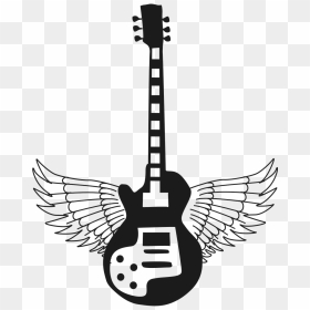 Electric Guitar Drawing, HD Png Download - wings silhouette png