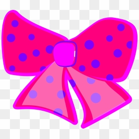 Purple Hair Bow Clipart, HD Png Download - moño rosa png