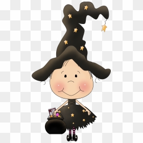 Halloween Cute Witch Clipart, HD Png Download - cute halloween png