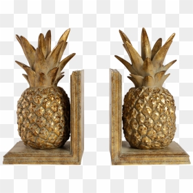Côté Table Gold Pineapple Book Ends - Pineapple, HD Png Download - gold pineapple png