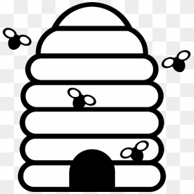 Hive Black And White, HD Png Download - bee silhouette png