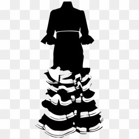 Flamenco Long Dress - Long Sleeve Dress Icon Png, Transparent Png - flamenco png