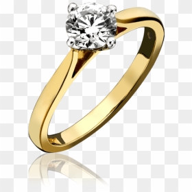 Single Wedding Ring Png, Transparent Png - gold rings png