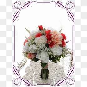 Silk Artificial Wedding Bouquet Ideas - Bouquet Wedding Blue Rose Mix Pink, HD Png Download - wedding bouquet png