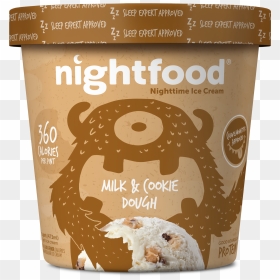Transparent Nighttime Clipart - Nightfood Ice Cream Bar, HD Png Download - milk and cookies png