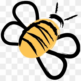 Bees Transparent Drawing, Picture - Bee Drawing Png, Png Download - bee silhouette png